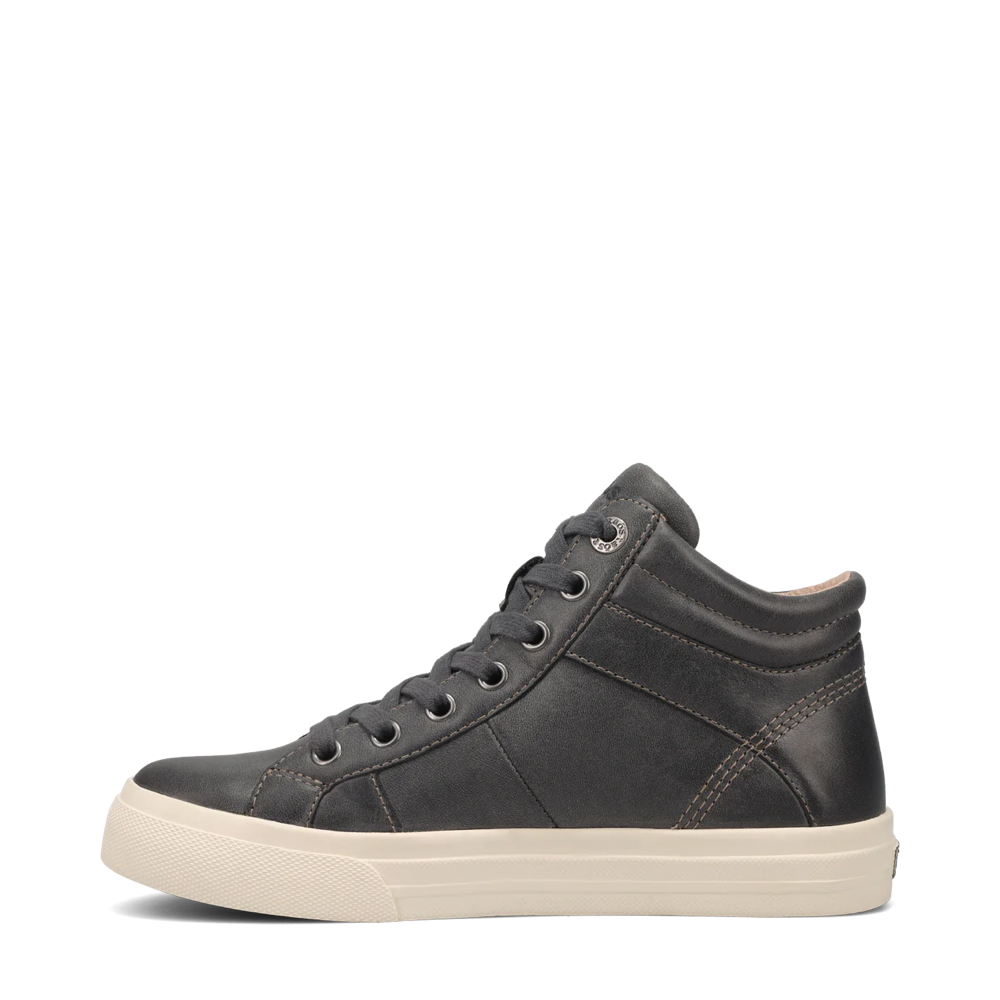 Side (left) view of Taos Winner Side Zip Lace Sneaker Boot for women.