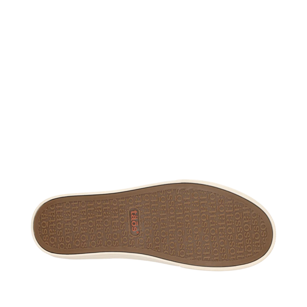Bottom view of Taos Winner Side Zip Lace Sneaker Boot for women.