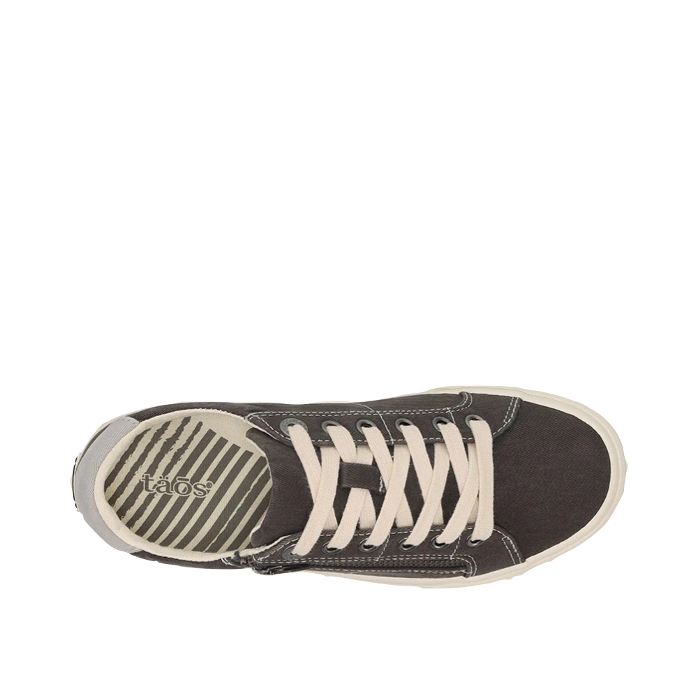 Top-down view of Taos Z Soul Side Zip Canvas Lace Sneaker for women.