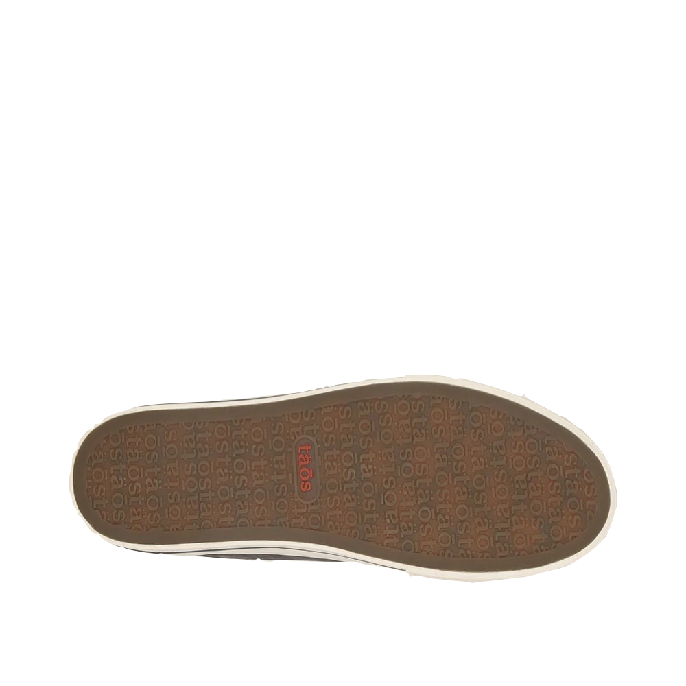 Bottom view of Taos Z Soul Side Zip Canvas Lace Sneaker for women.