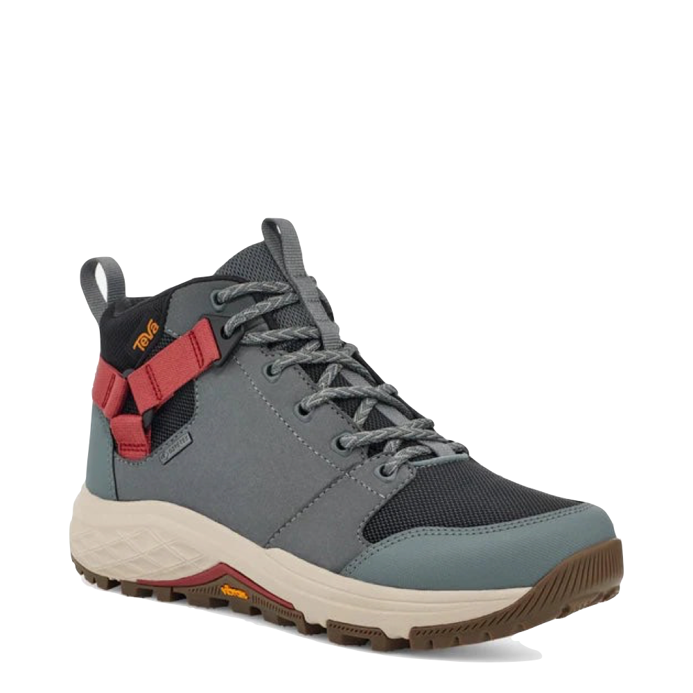 Mudguard and Toe view of Teva Grandview Mid GTX Waterproof Hiker for women.