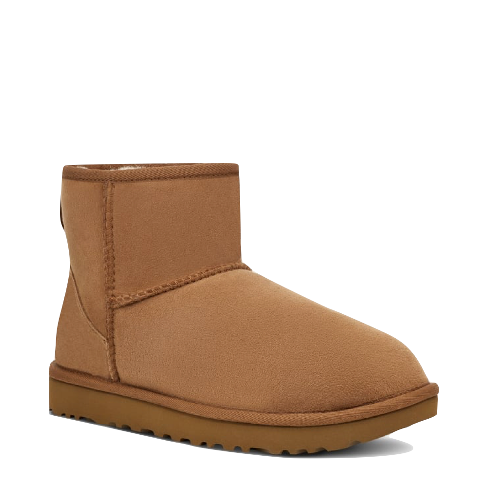 Mudguard and Toe view of Ugg Classic Mini 2 Sheepskin Boot for women.
