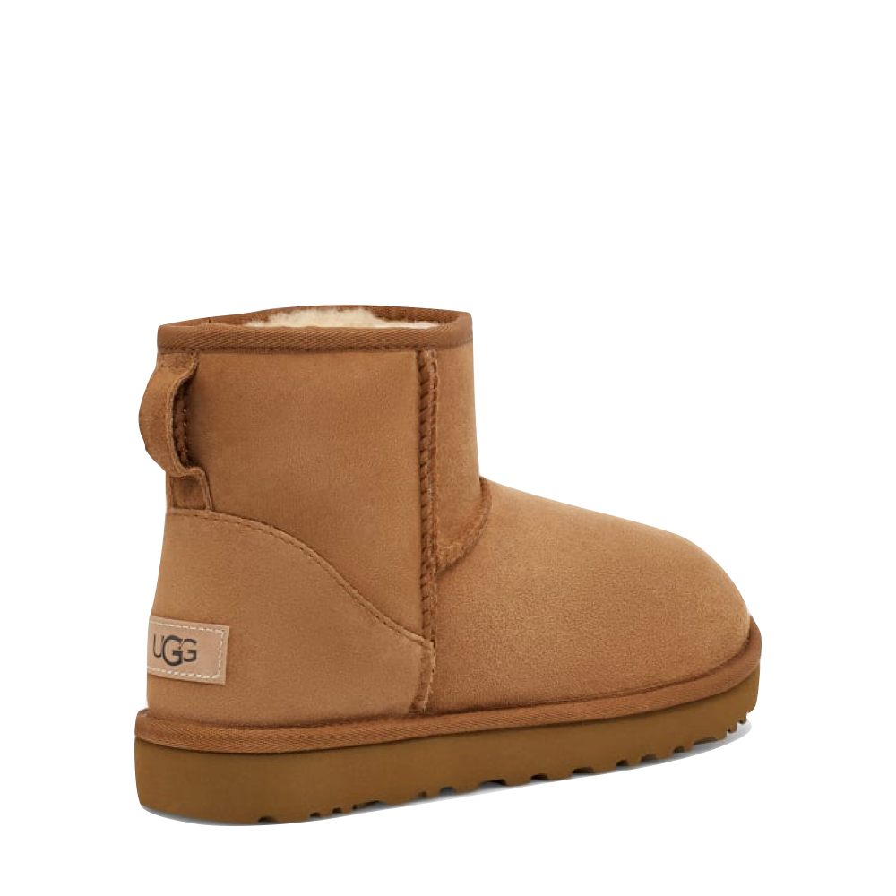 Heel view of Ugg Classic Mini 2 Sheepskin Boot for women.