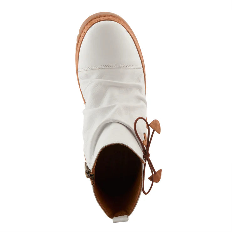 Spring Step Women's VanDis Low Leather Zip Boot in White