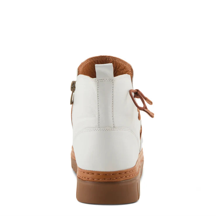 Spring Step Women's VanDis Low Leather Zip Boot in White