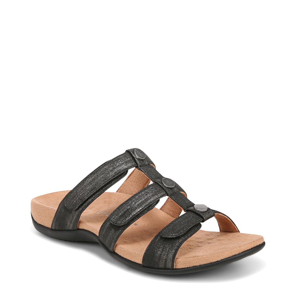 Toe view of Vionic Amber Slide Sandal for women.