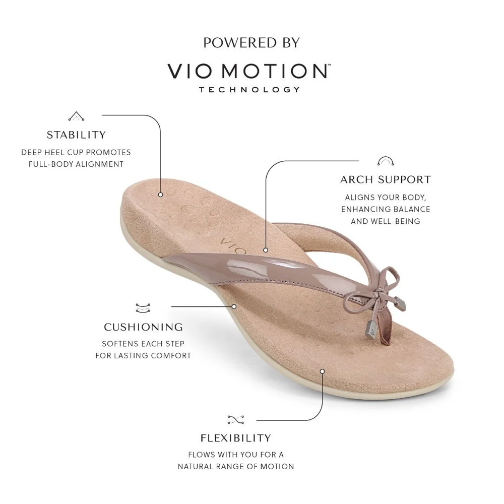 Detail view of Vionic Bella II Toe Post Flip Sandal for women.