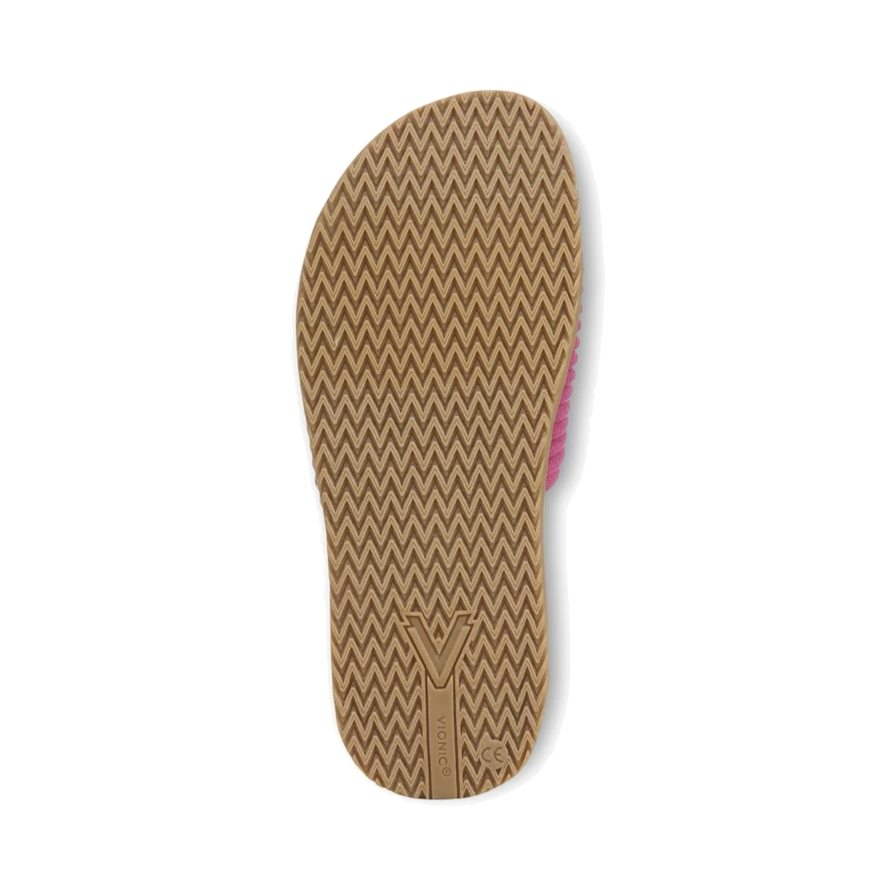 Bottom view of Vionic Evie Knit Slide Flip Sandal for women.