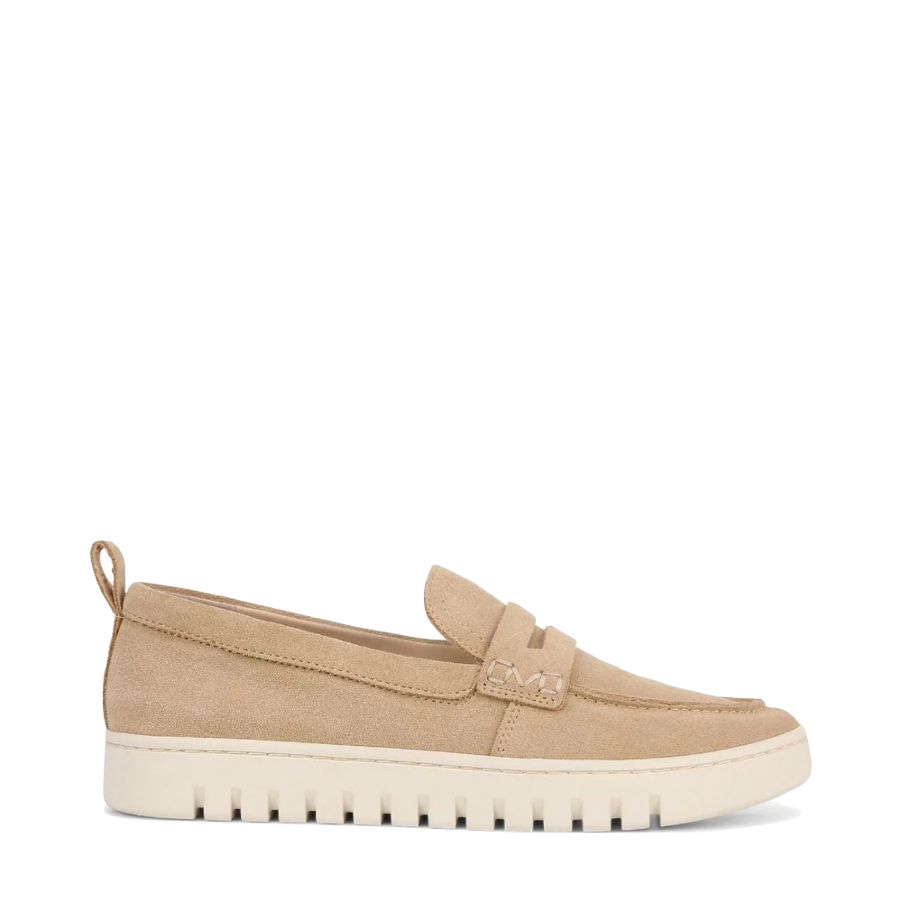 Side (right) view of Vionic Uptown Slip On Suede Loafer for women.
