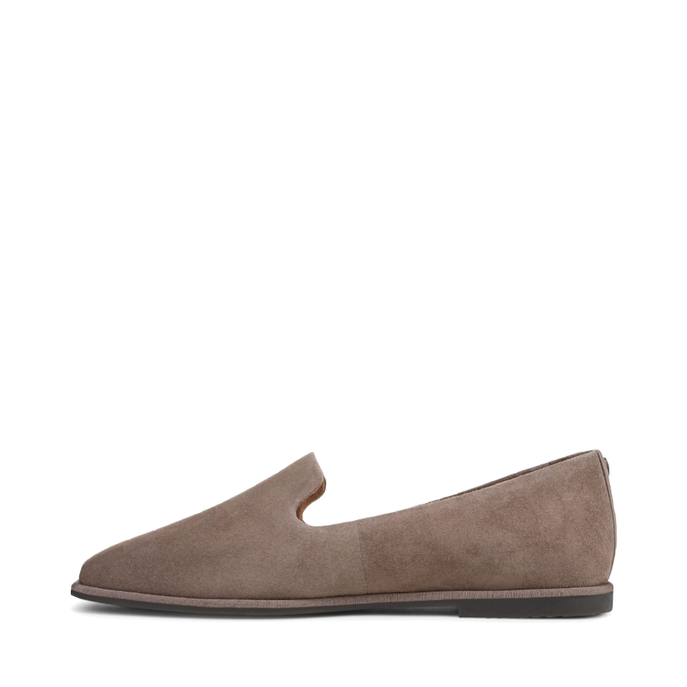 Side (left) view of Vionic Willa 2.0 Slip On Suede Flat for women.