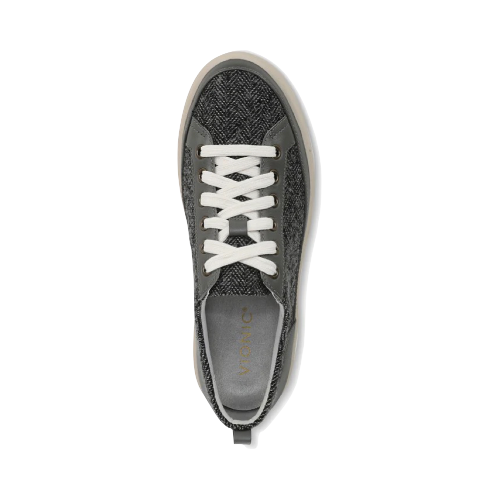 Top-down view of Vionic Winny Leather Tie Sneaker for women.