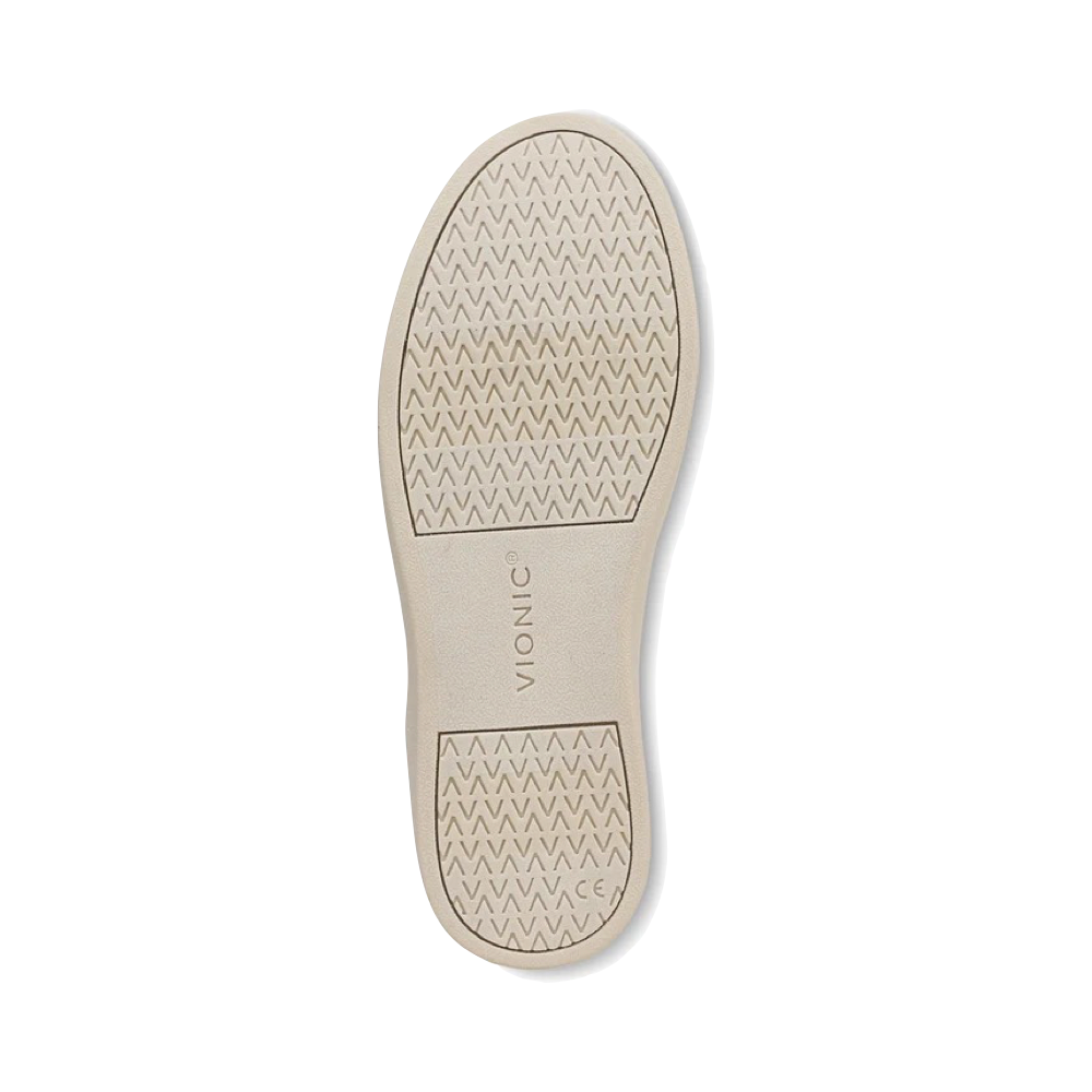 Bottom view of Vionic Winny Leather Tie Sneaker for women.