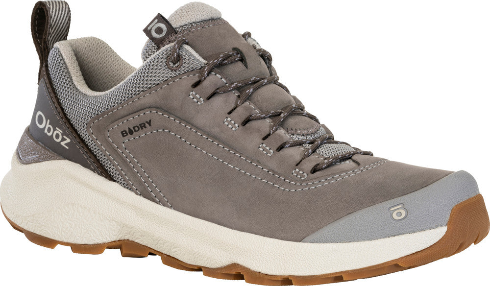 Oboz Women's Cottonwood Low Waterproof Hiking Sneaker in Drizzle