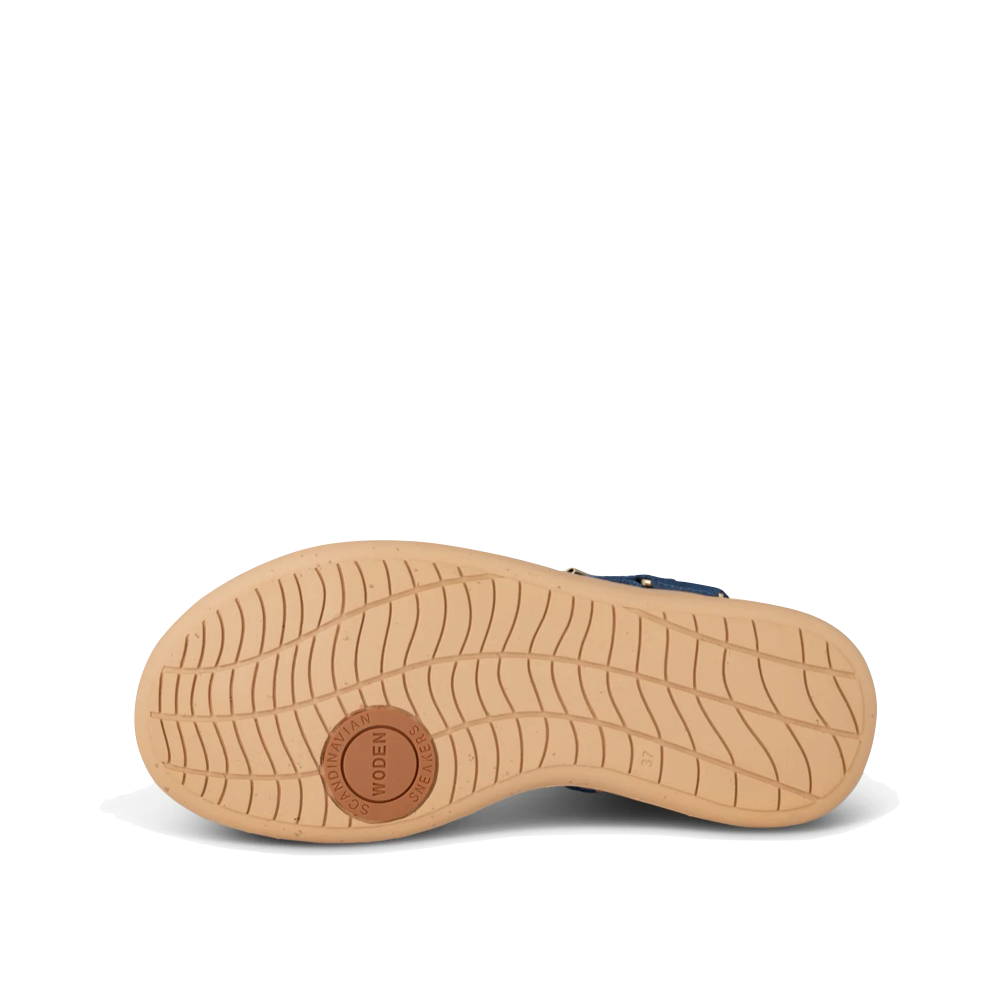 Bottom view of Woden Line Strap Sandal for women.