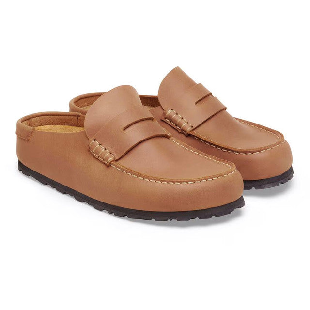 Birkenstock Women's Naples 2.0 Wrapped Oiled Leather Clog in Cognac