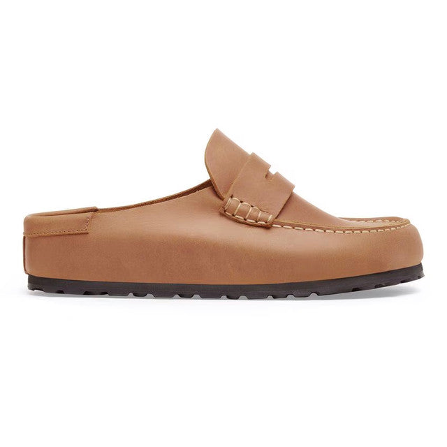 Birkenstock Women's Naples 2.0 Wrapped Oiled Leather Clog in Cognac