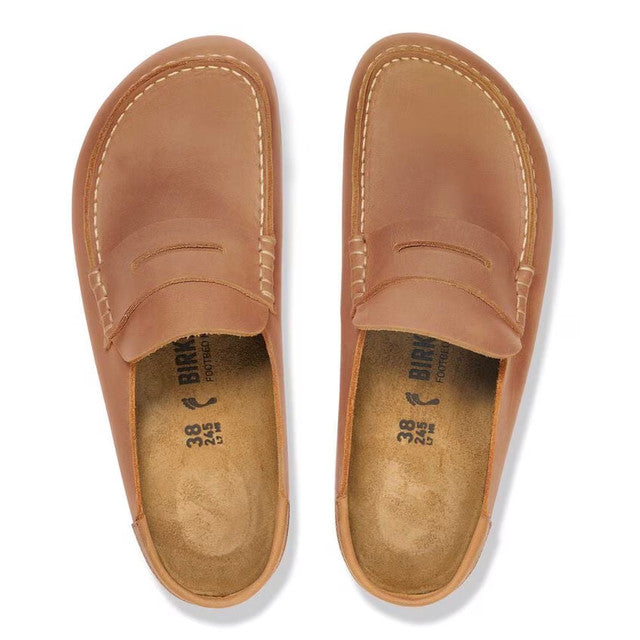 Birkenstock Women's Naples 2.0 Wrapped Oiled Leather Clog in Cognac