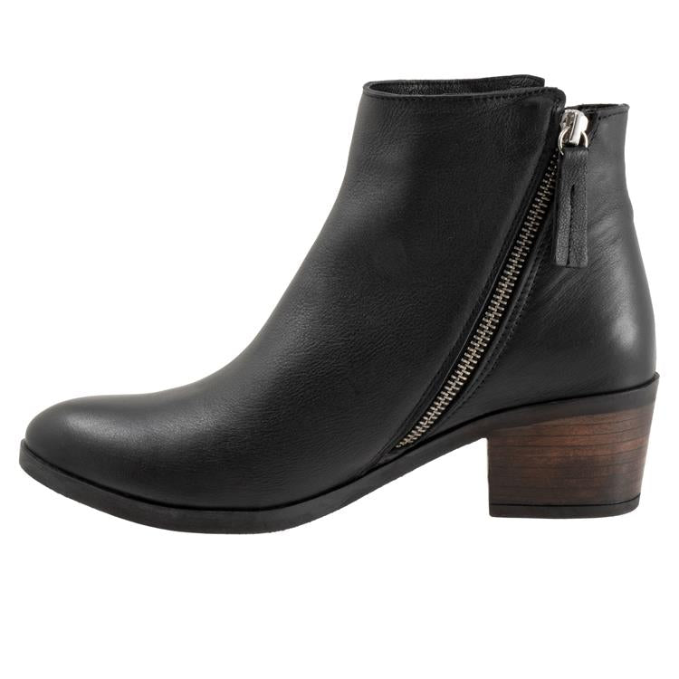 Bueno Women's Camila Heeled Double Side Zip Boot in Black