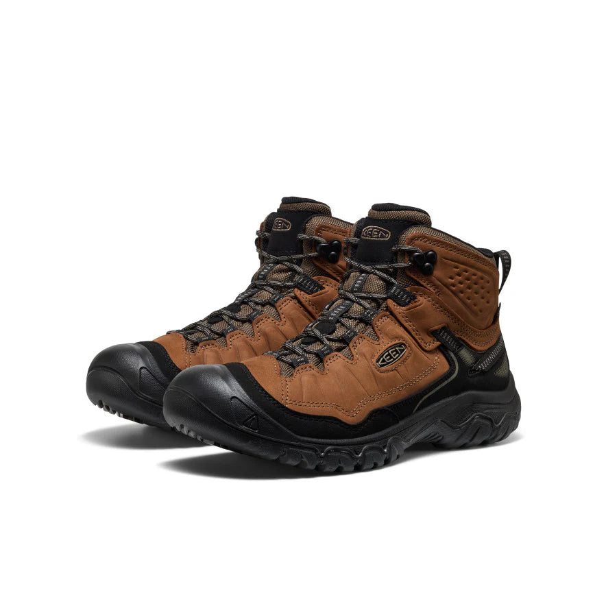KEEN Men's Targhee IV Waterproof Hiking Boot in Bison/Black