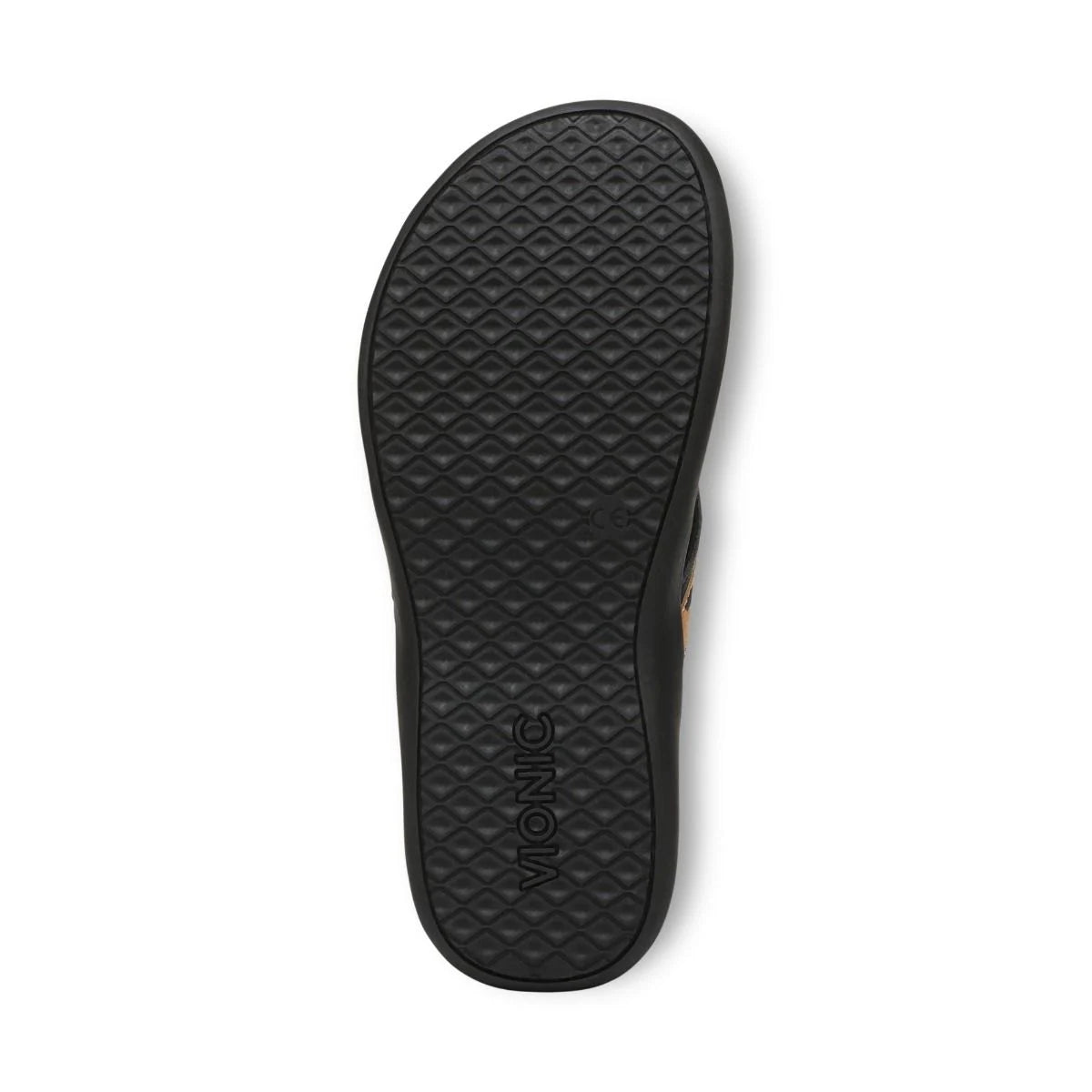 Vionic Women's Tide 2.0 Toe Post Flip Sandal in Black Leopard Print Suede