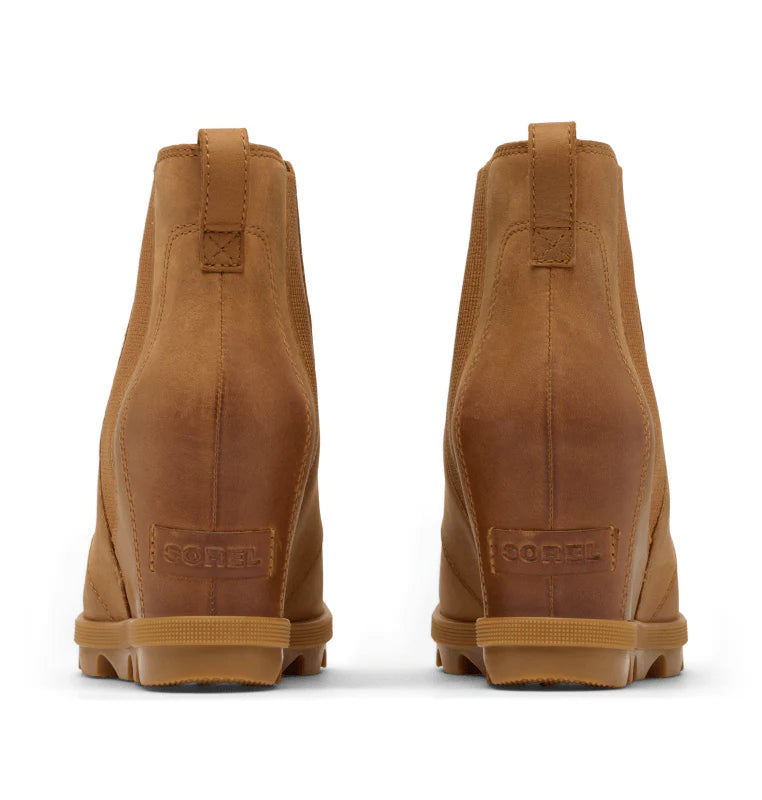 Sorel Women's Joan Rhapsody Chelsea Wedge Bootie in Velvet Tan/Gum