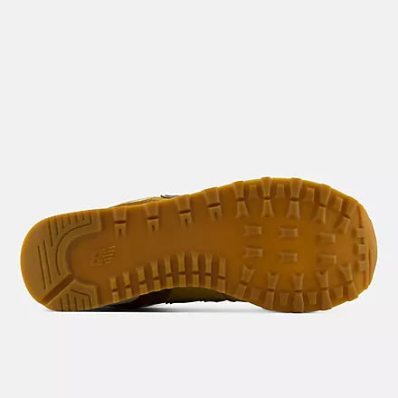 New Balance Women's 574 Lifestyle Sneaker in Stucco with Breakfast Tea