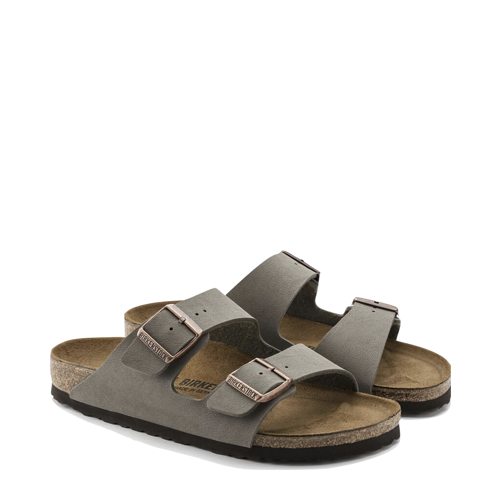 Birkenstock Arizona Birkibuc Sandal (Stone Grey)