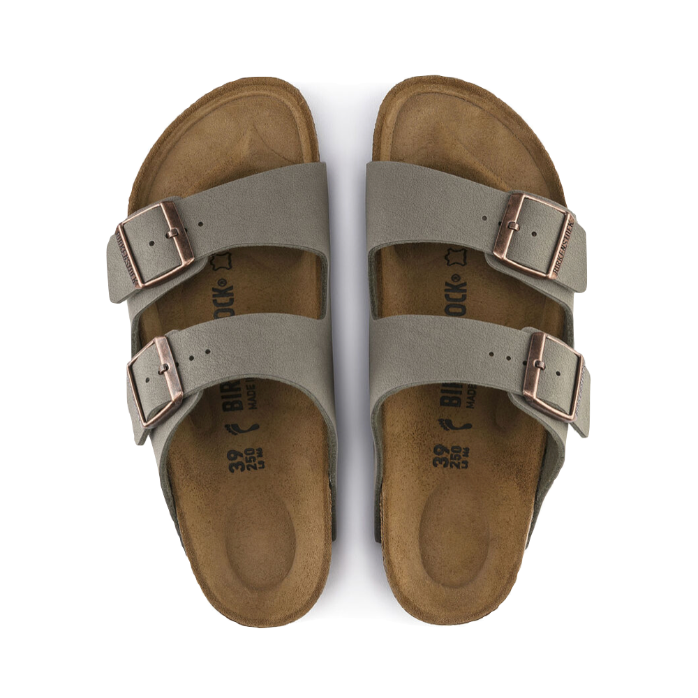 Birkenstock Arizona Birkibuc Sandal (Stone Grey)