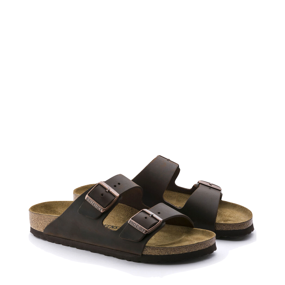 Birkenstock Arizona Oiled Leather Soft Footbed Sandal in Habana Brown