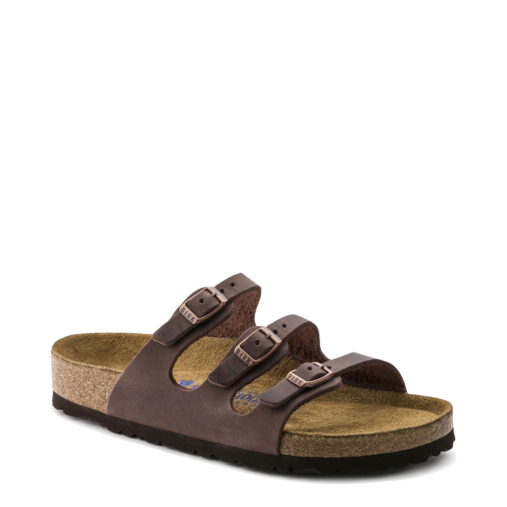 Birkenstock Women's Florida Soft Footbed Leather Sandal in Habana Brown