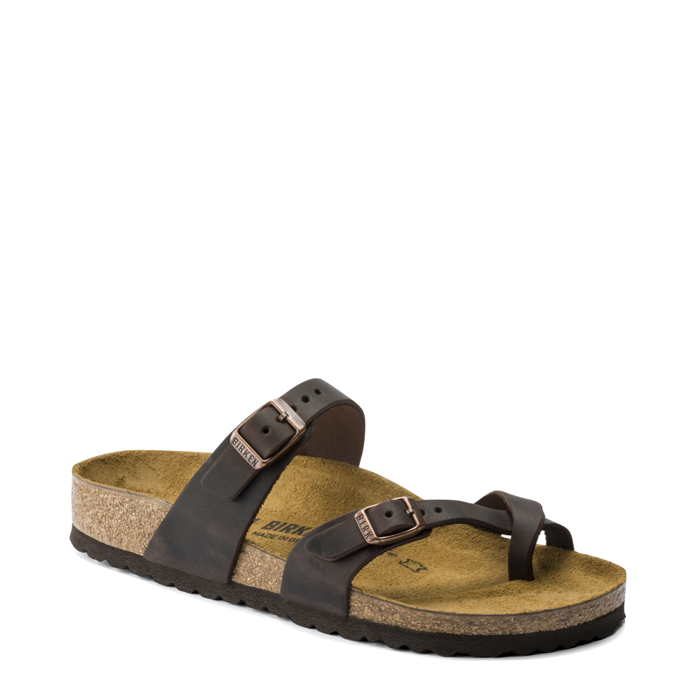 Birkenstock Women's Mayari Leather Toe Loop Sandal in Habana Brown