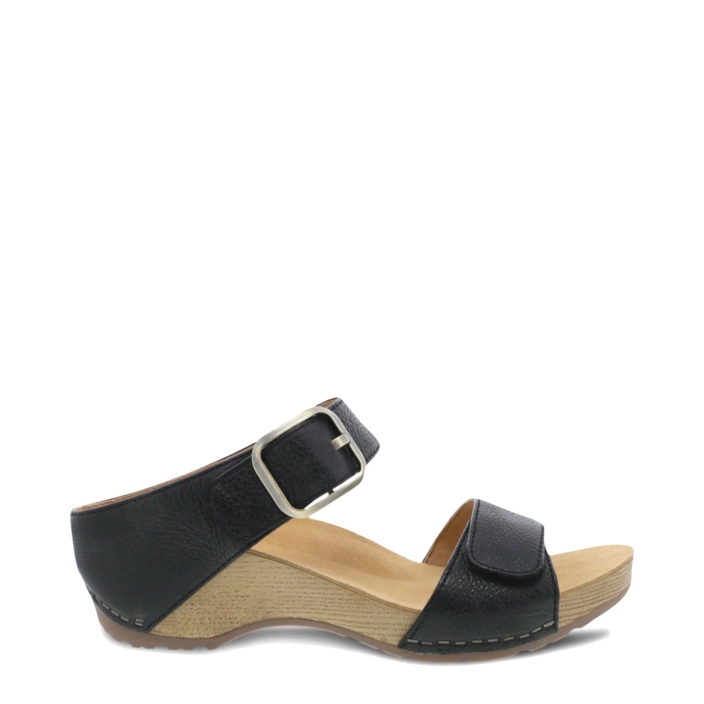 Side (right) view of Dansko Tanya Wedge Slide Sandal for women.