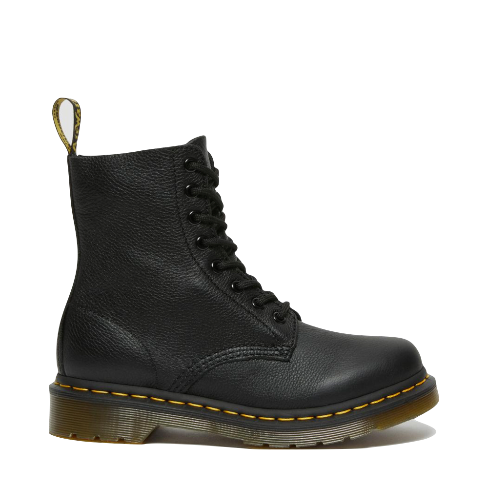 Dr. Martens 8 Eye 1460 Pascal Virginia Leather Lace Boot (Black)