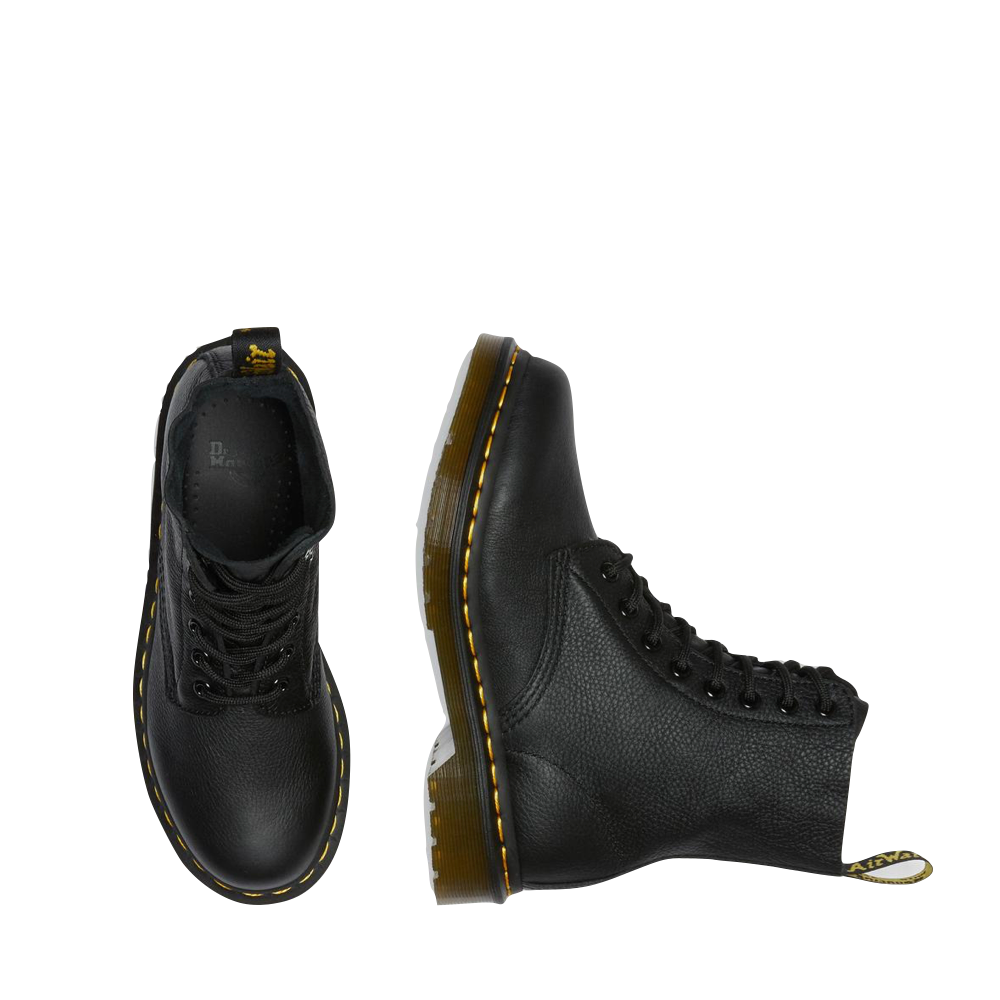 Dr. Martens 8 Eye 1460 Pascal Virginia Leather Lace Boot (Black)