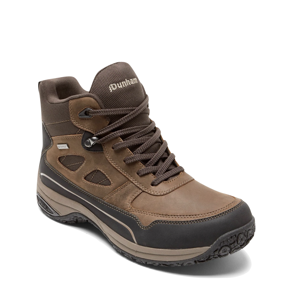 Mudguard and Toe view of Dunham Cloud Plus Mid 2 Waterproof Boot for men.