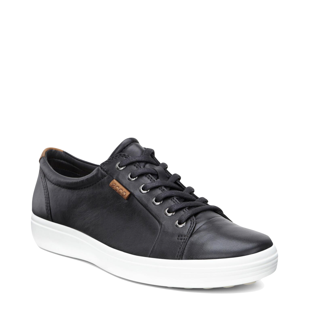 Ecco Men's Soft 7 Leather Sneaker in Black