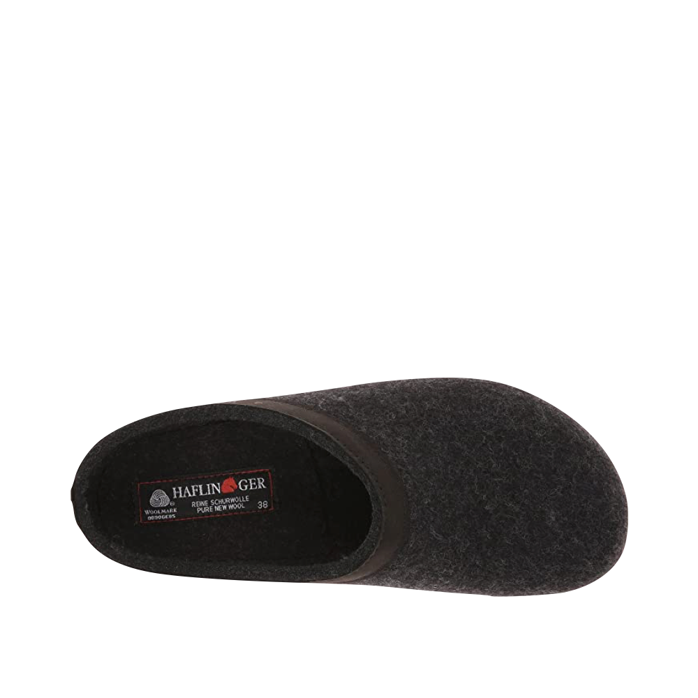 Haflinger Grizzly Wool Clog in Charcoal