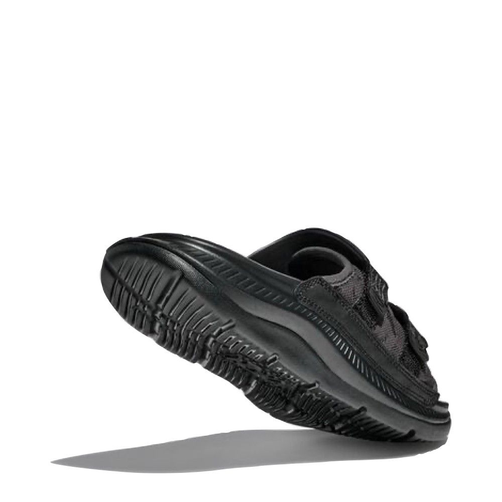 Hoka Ora Luxe Recovery Slide Sandal in Black/Black