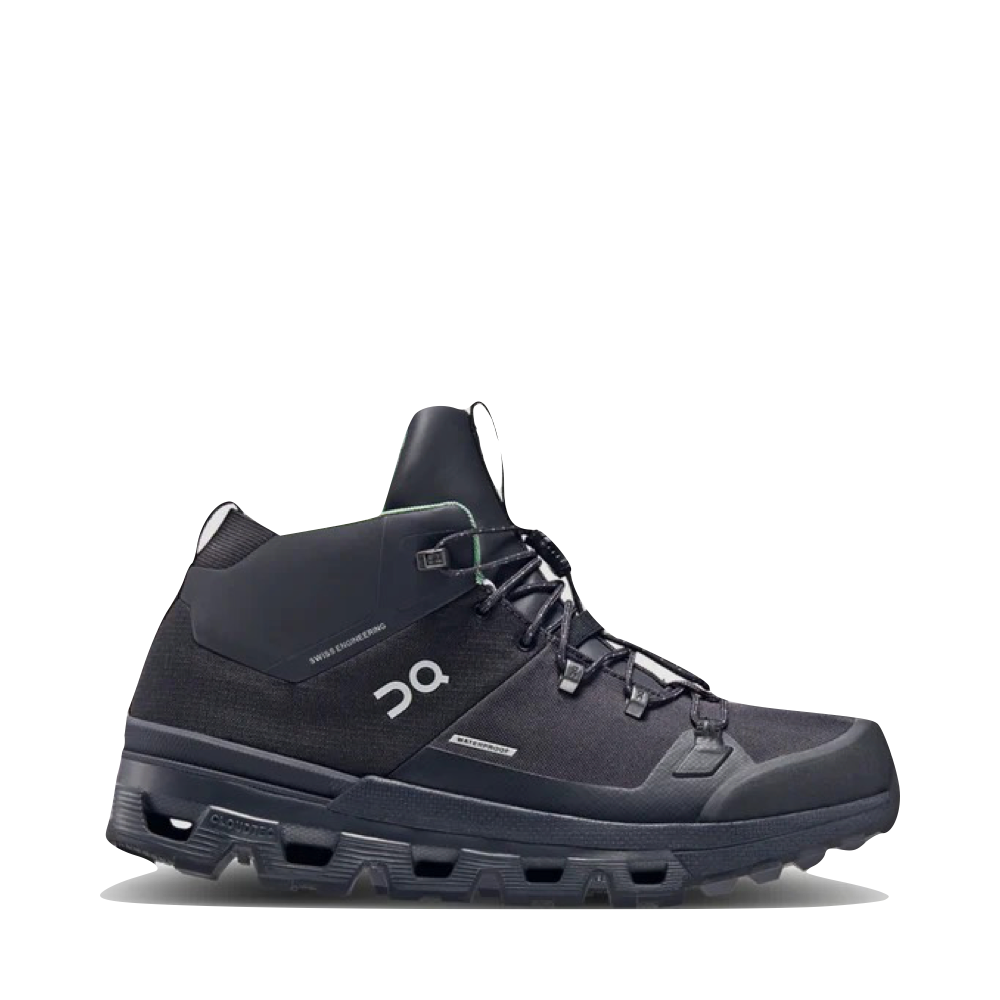 Side (right) view of On Cloudtrax Waterproof Slip On Boot for women.
