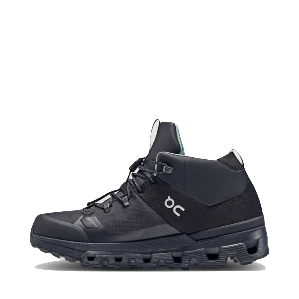 Side (left) view of On Cloudtrax Waterproof Slip On Boot for women.