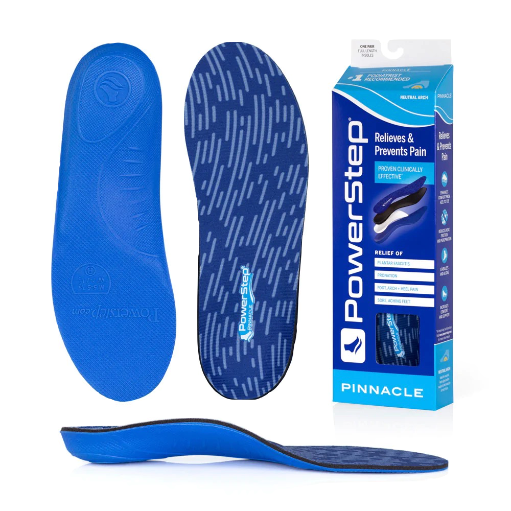 Detail view of Powerstep Pinnacle Full Arch Insole.