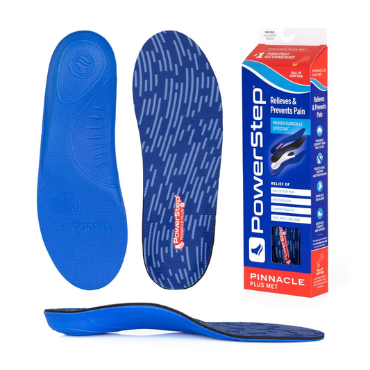 Detail view of Powerstep Pinnacle Plus Metatarsal Insole.