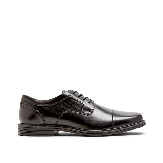 Side (right) view of Rockport Taylor Waterproof SlipResistant Cap Toe Oxford for men.