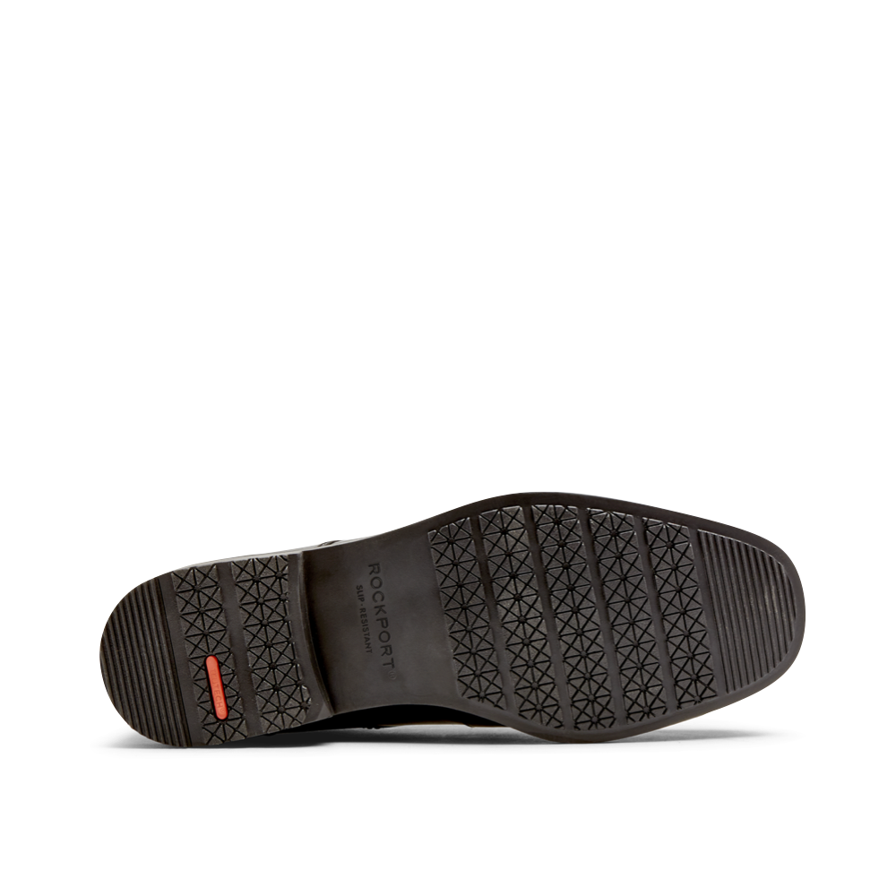 Bottom view of Rockport Taylor Waterproof SlipResistant Cap Toe Oxford for men.