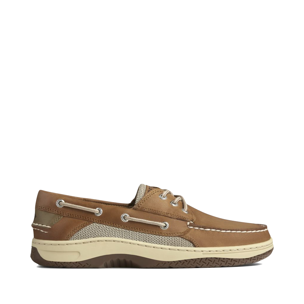 Sperry Men's Billfish Leather 3 Eye Boat Shoe in Dark Tan