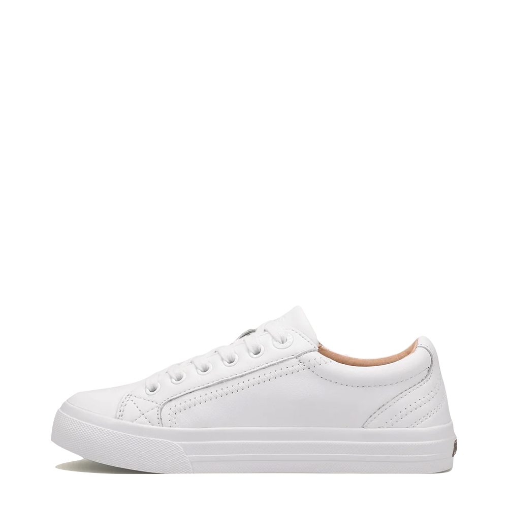 Taos Women's Plim Soul Lux Leather Sneaker in White