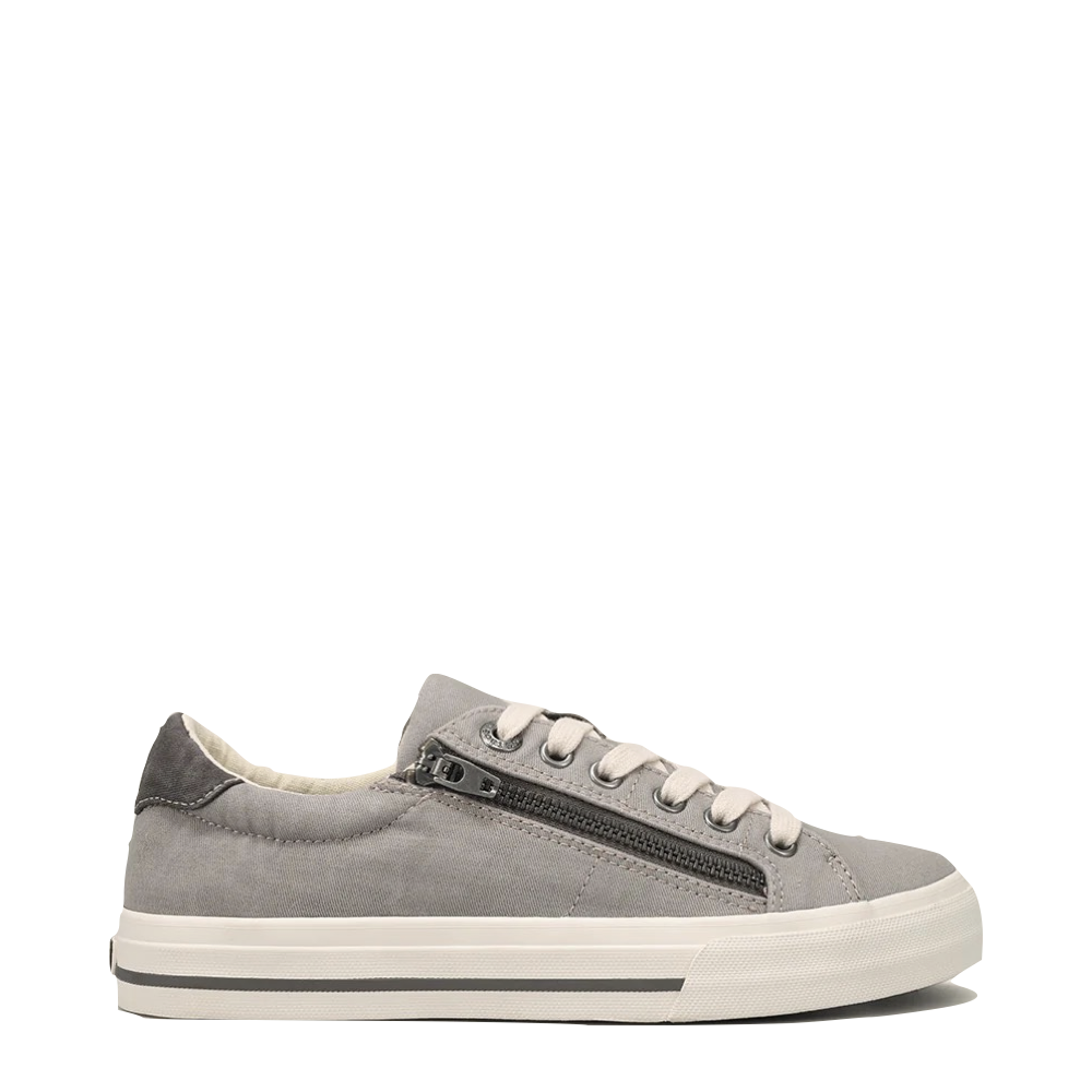 Side (right) view of Taos Z Soul Side Zip Canvas Lace Sneaker for women.