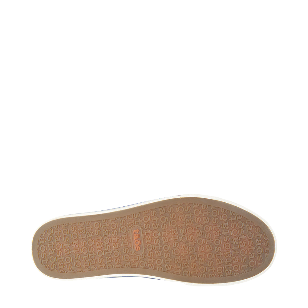 Bottom view of Taos Z Soul Side Zip Lace Canvas Sneaker for women.