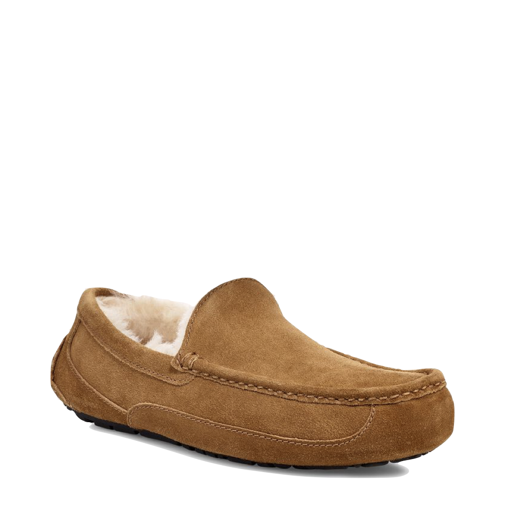 UGG Men's Ascot Suede Moccasin Slipper in Chestnut