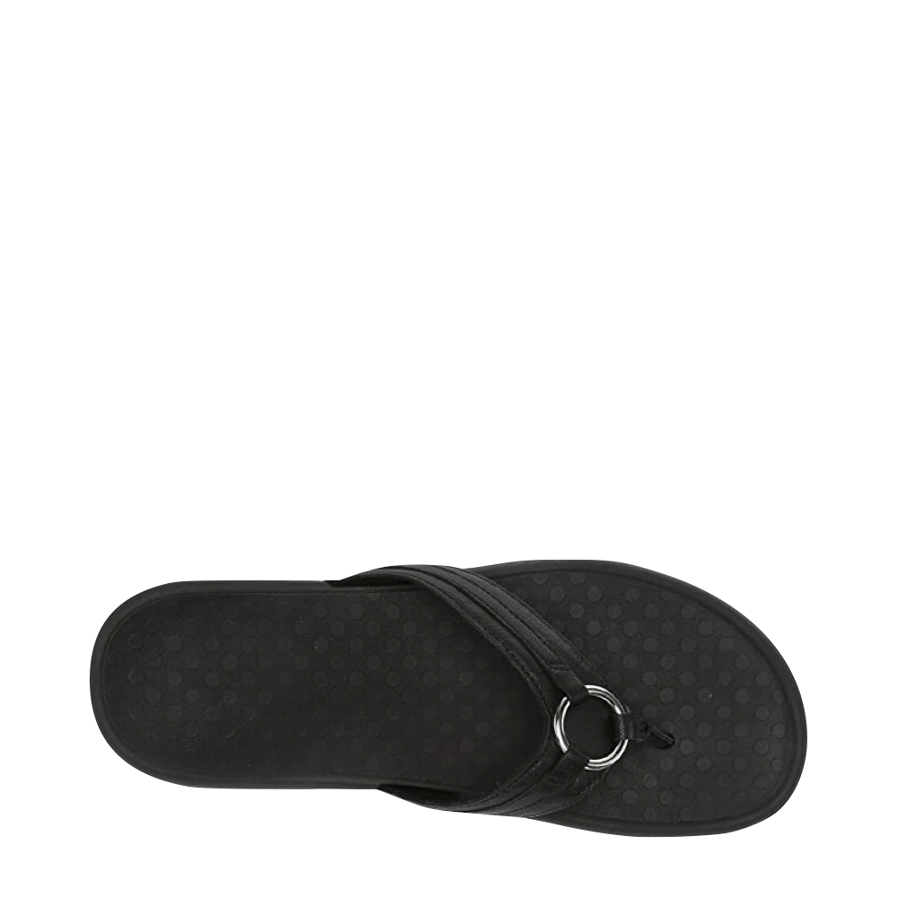 Vionic Women's Tide Aloe Toe Post Sandal (Black)